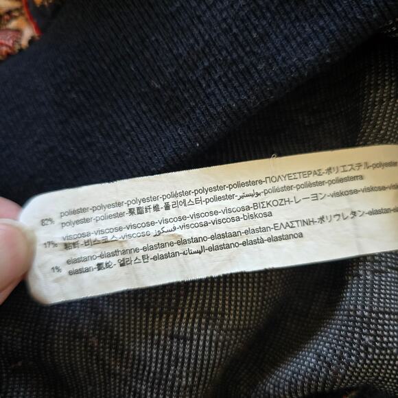 Zara Mens Quilted Jacquard Pullover Sweatshirt Jumper Size M Skull Red Y2K - Picture 6 of 8